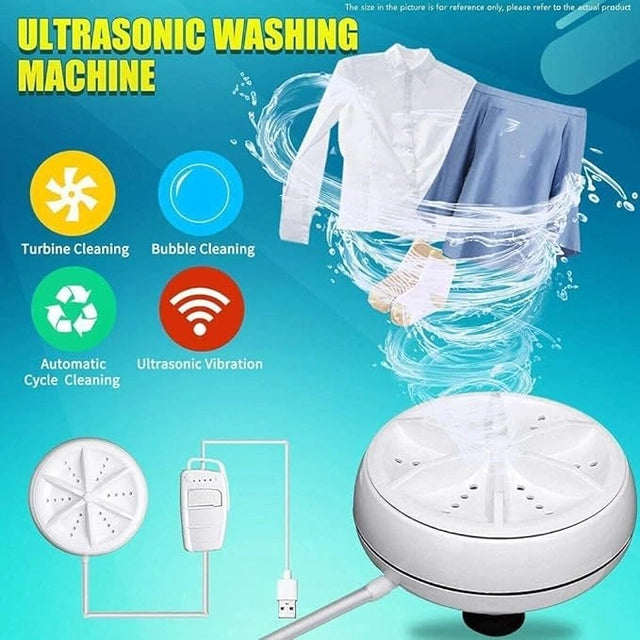 Portable Washing Machine, Mini Ultrasonic Washing Machine 3 in 1 Dishwashers Ultrasonic Waves Suitable for Home